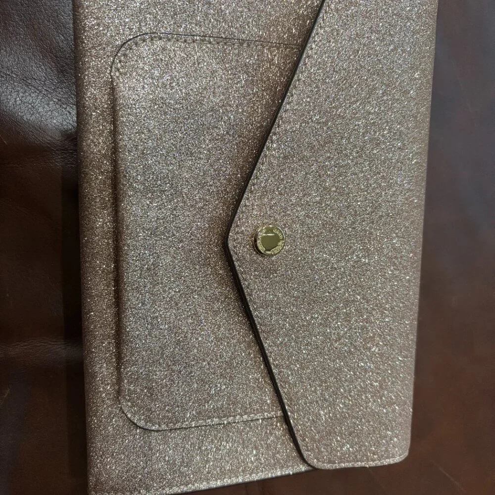 NWT Kate Spade Elegant Glitter Rose Gold Crossbody Bag